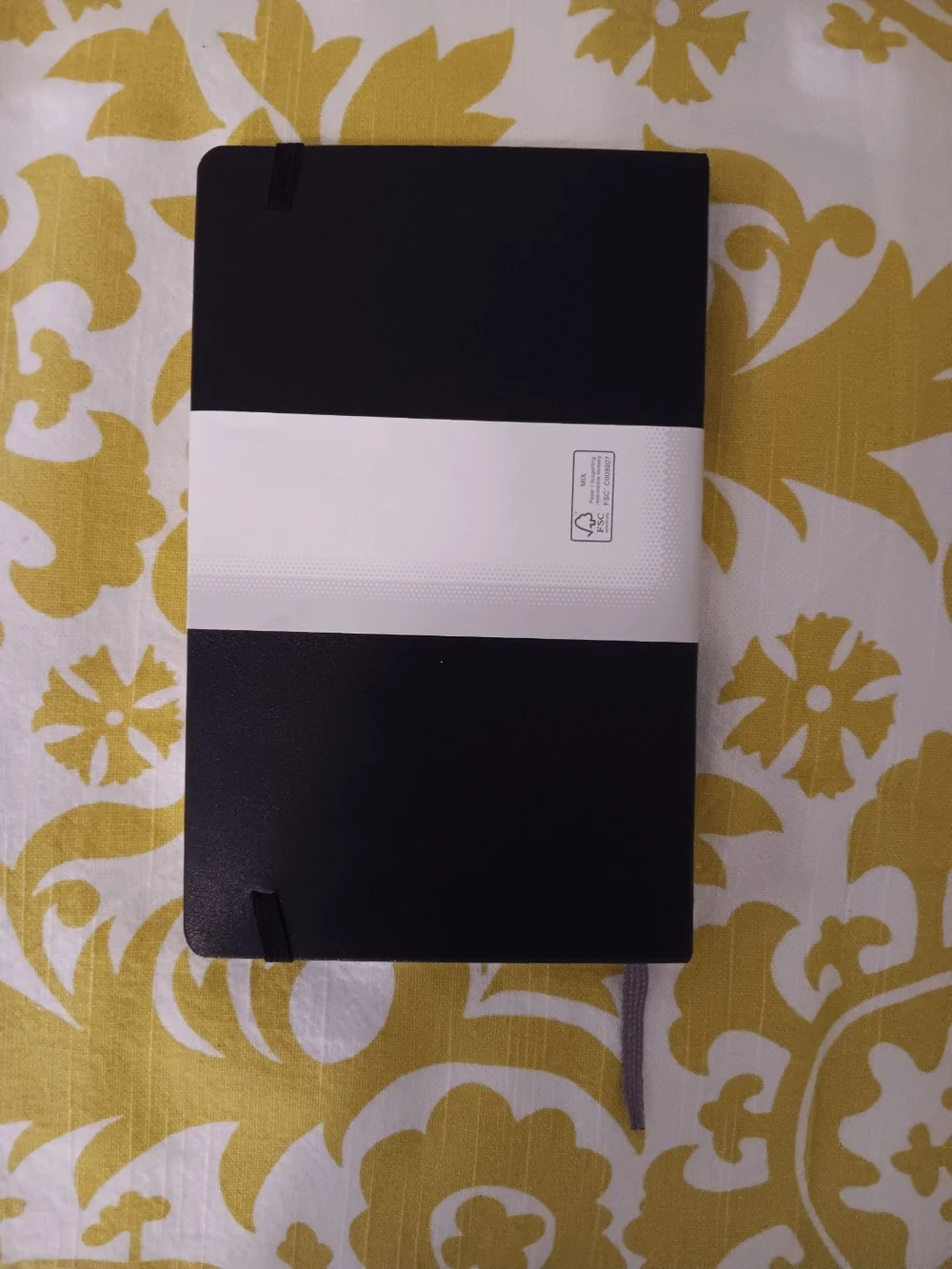 Notebook on patterned fabric